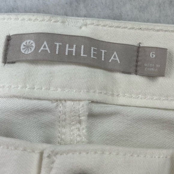 Athleta Jeans Size 6 White Denim Sculptek Skinny Cotton Stretch Blend High Rise - Picture 10 of 14